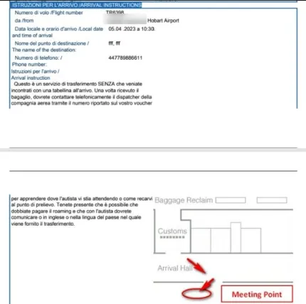 Istruzioni di arrivo per Intuit trasferimento condiviso in voucher.